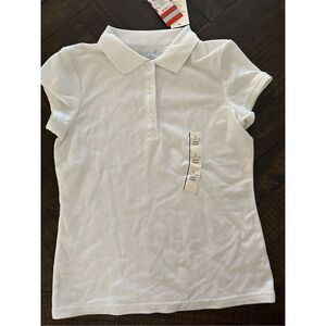 Cat & Jack White Uniform Polo Shirt Size Large 10/12